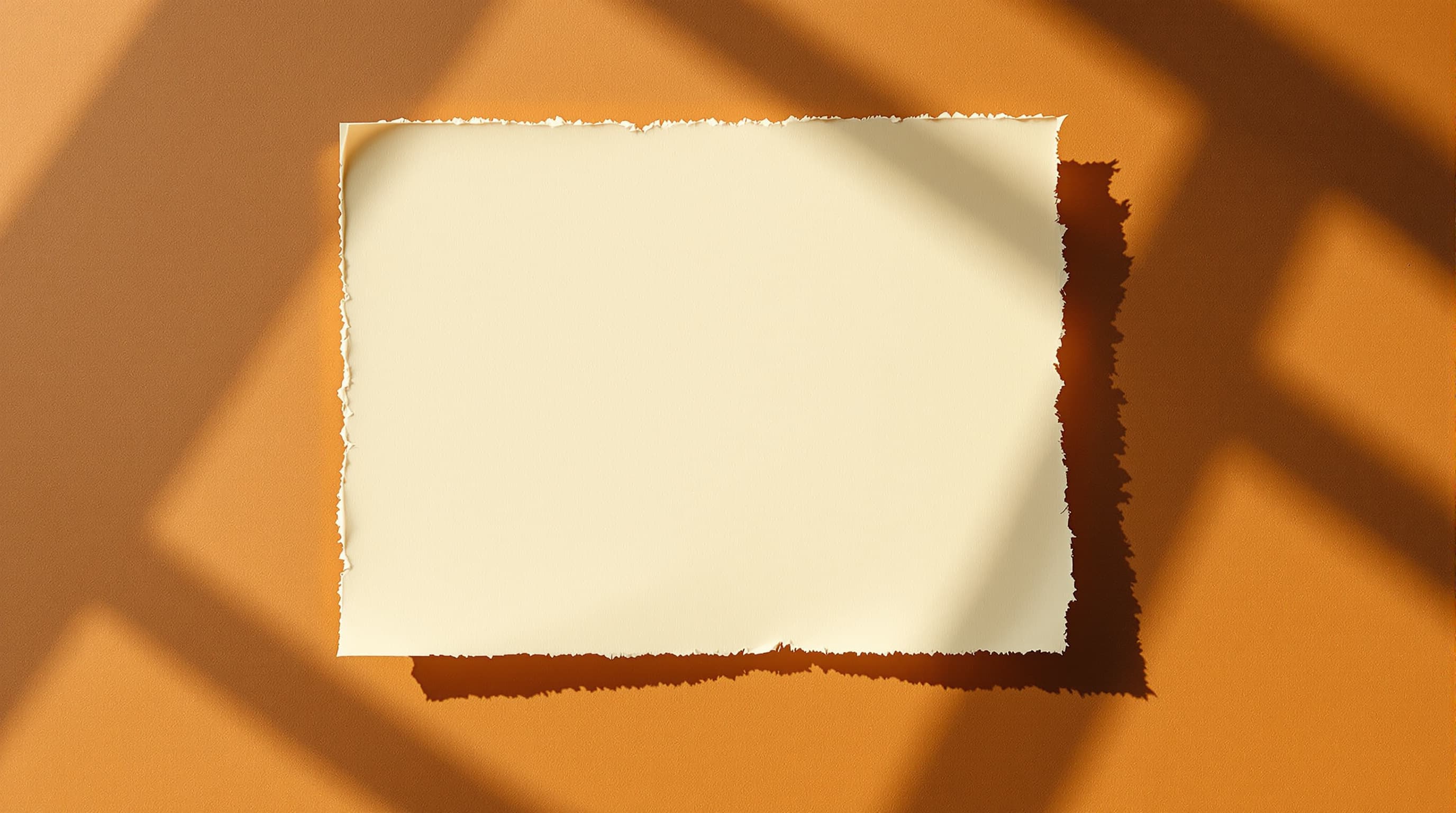 A sheet of warm paper with one typed line above a finished photographic print